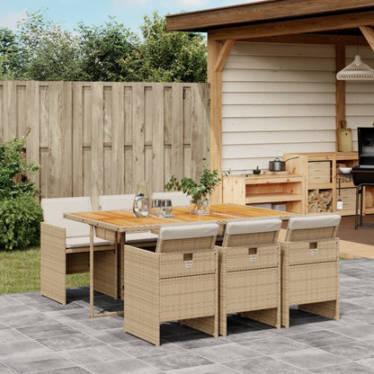 5-Delige Tuinset Met Kussens Poly Rattan