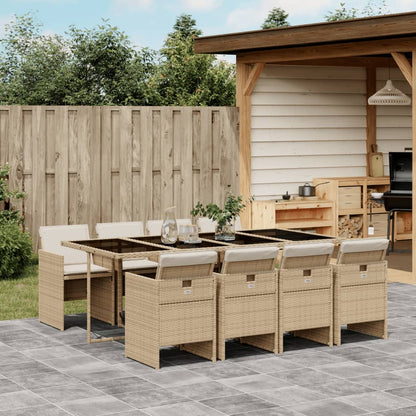 5-Delige Tuinset Met Kussens Poly Rattan