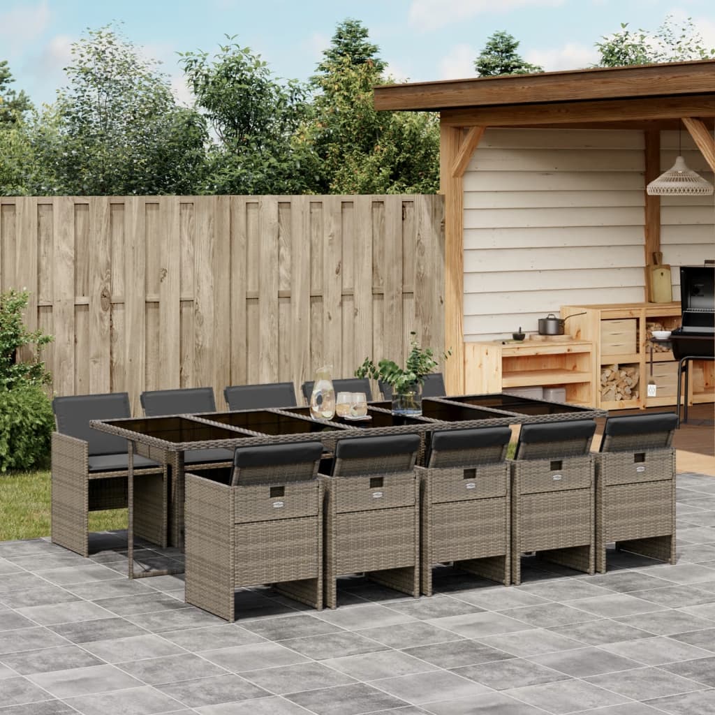 5-Delige Tuinset Met Kussens Poly Rattan