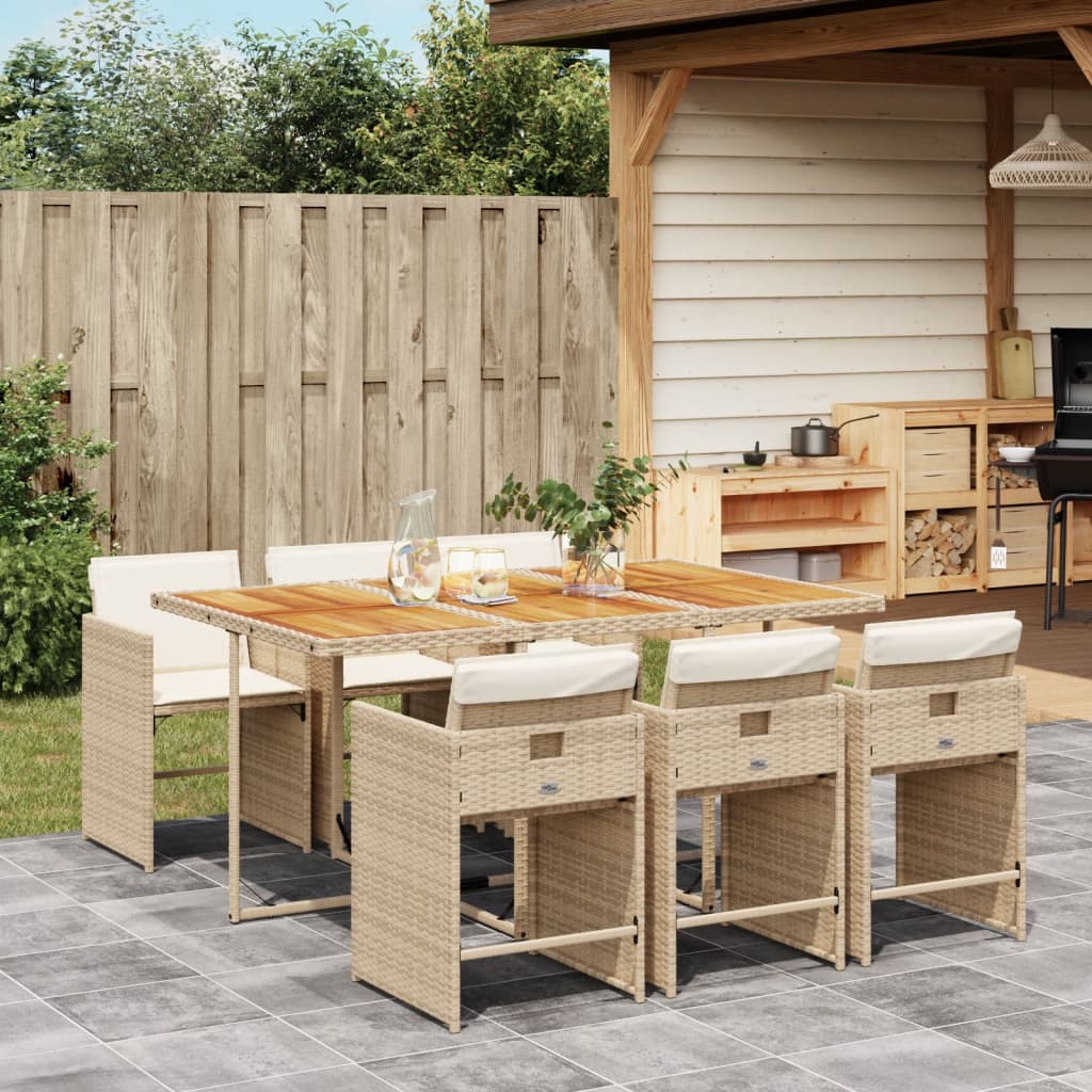 11-Delige Tuinset Met Kussens Poly Rattan