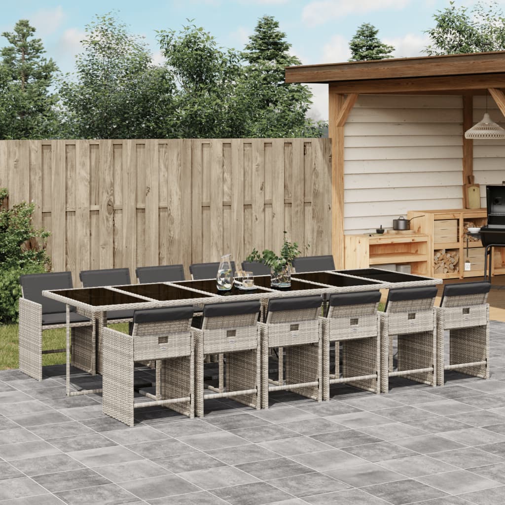 11-Delige Tuinset Met Kussens Poly Rattan