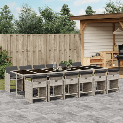 11-Delige Tuinset Met Kussens Poly Rattan