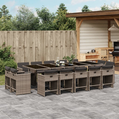 9-Delige Tuinset Met Kussens Poly Rattan