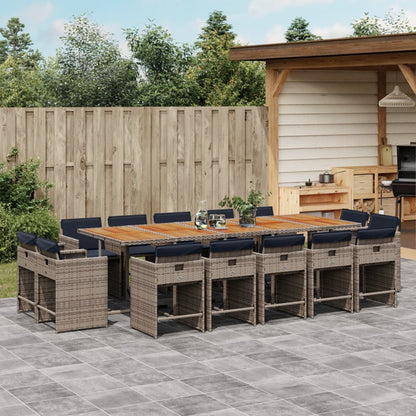9-Delige Tuinset Met Kussens Poly Rattan