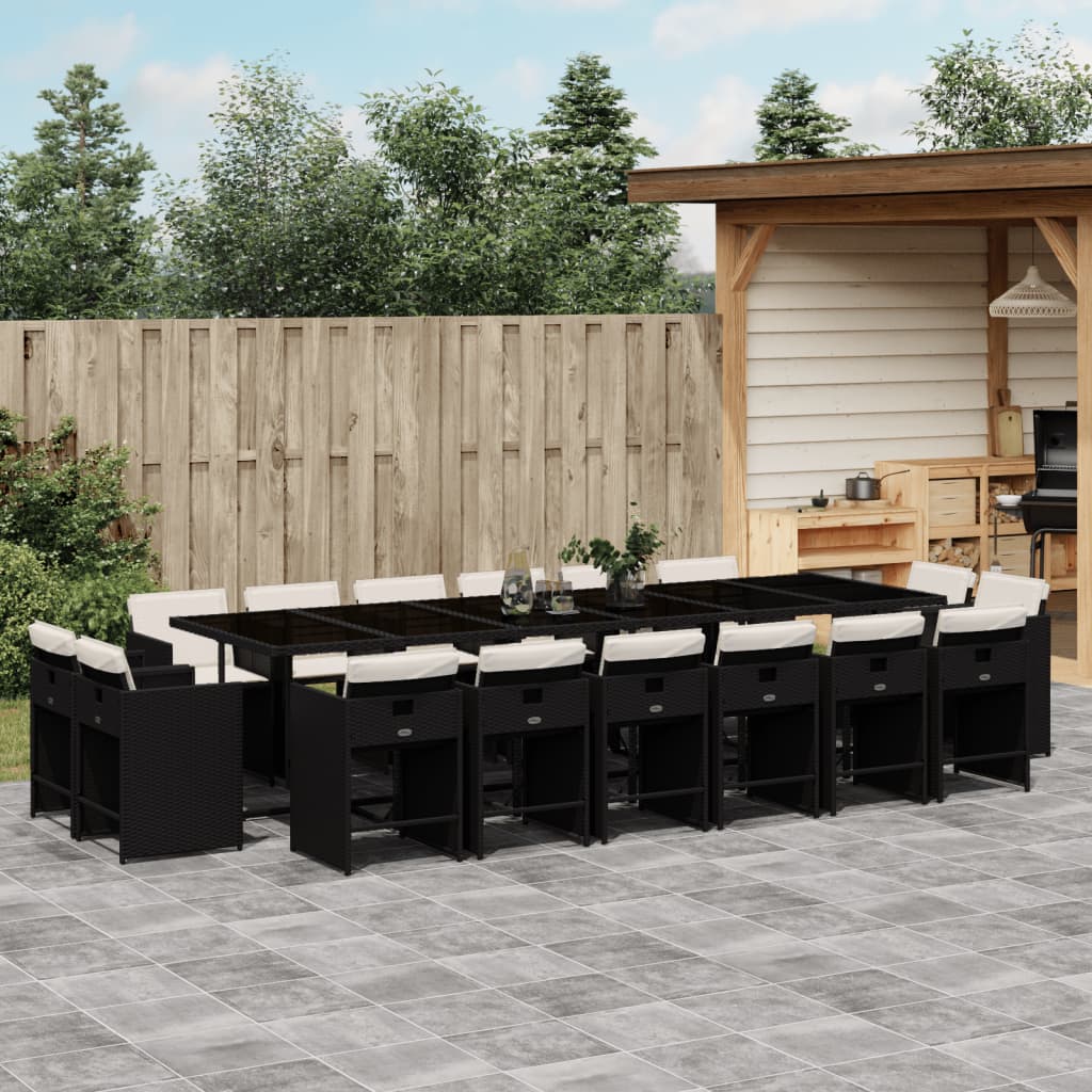 9-Delige Tuinset Met Kussens Poly Rattan