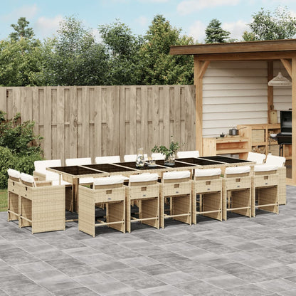 9-Delige Tuinset Met Kussens Poly Rattan