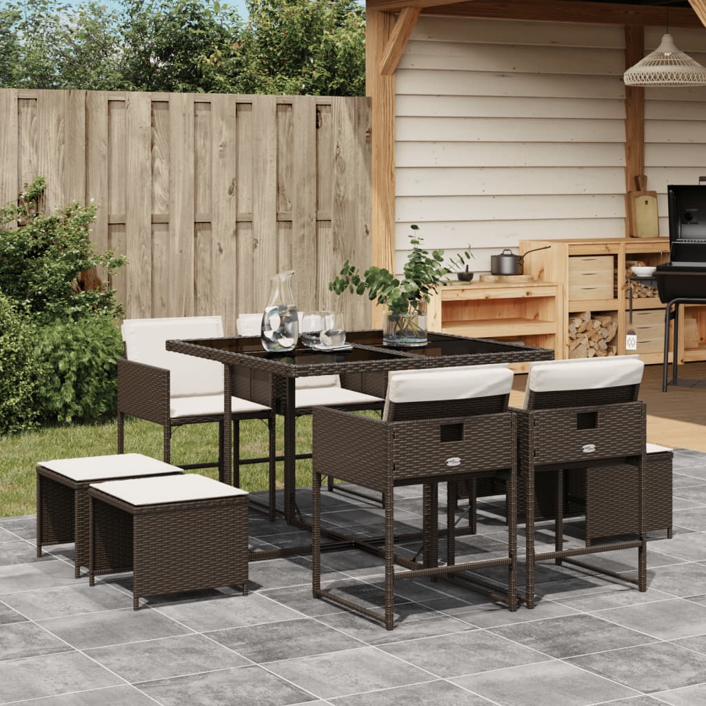 Tuinset Met Kussens Poly Rattan