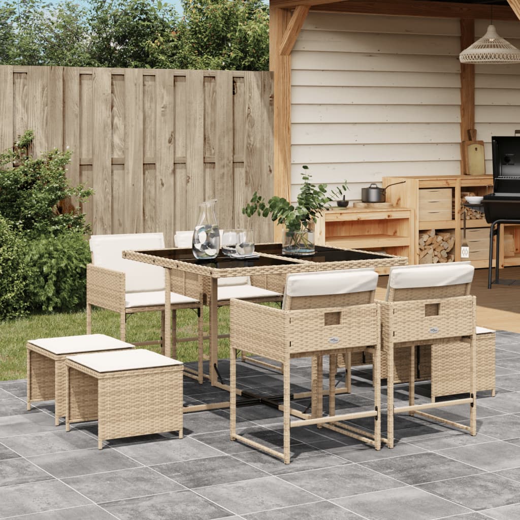 Tuinset Met Kussens Poly Rattan