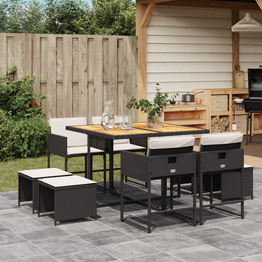 Tuinset Met Kussens Poly Rattan