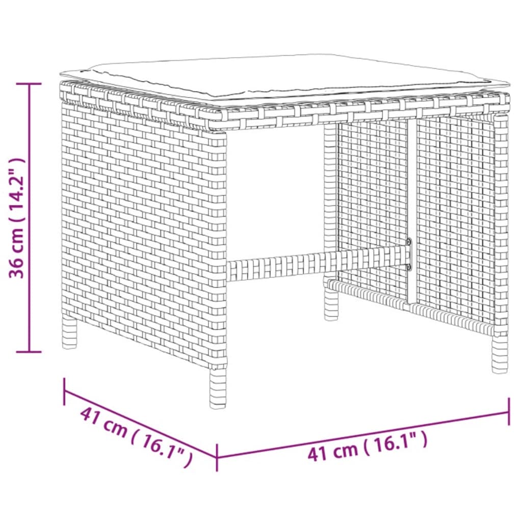 Tuinset Met Kussens Poly Rattan