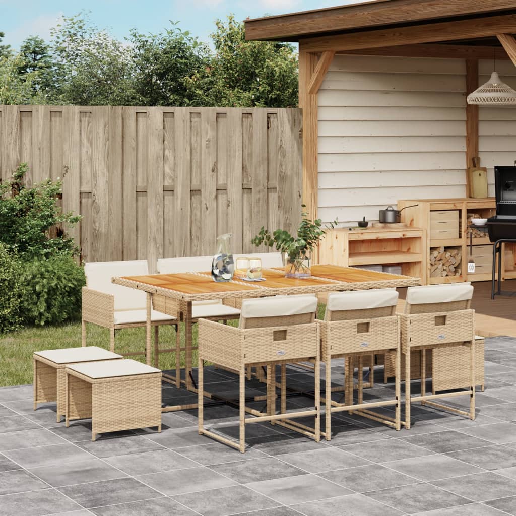 Tuinset Met Kussens Poly Rattan