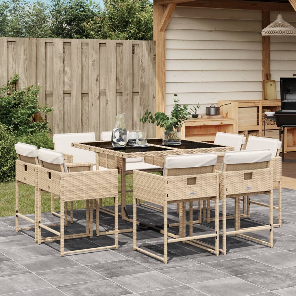 Tuinset Met Kussens Poly Rattan