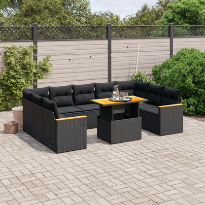 1 Tuinset Met Kussens Poly Rattan Beige