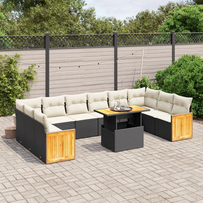 1 Tuinset Met Kussens Poly Rattan