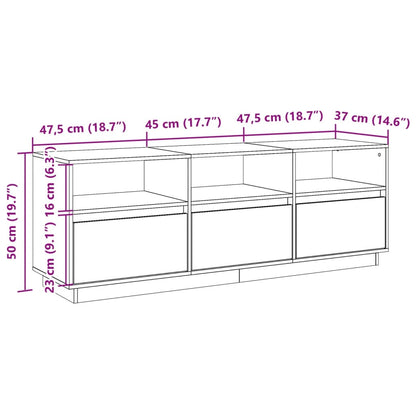 Tv-Meubel 140X37X50 Cm Massief Grenenhout