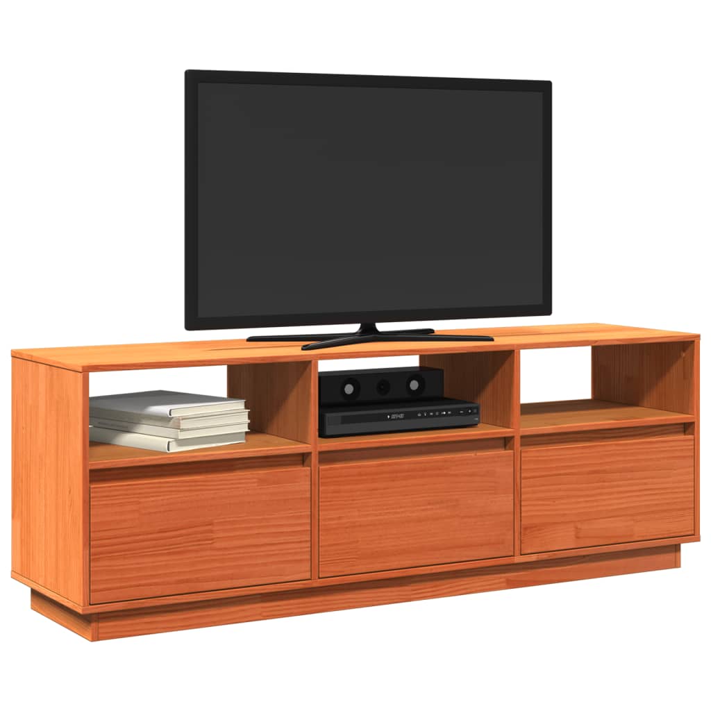 Tv-Meubel 140X37X50 Cm Massief Grenenhout