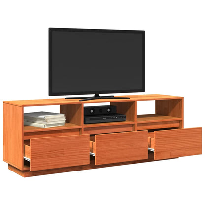 Tv-Meubel 140X37X50 Cm Massief Grenenhout