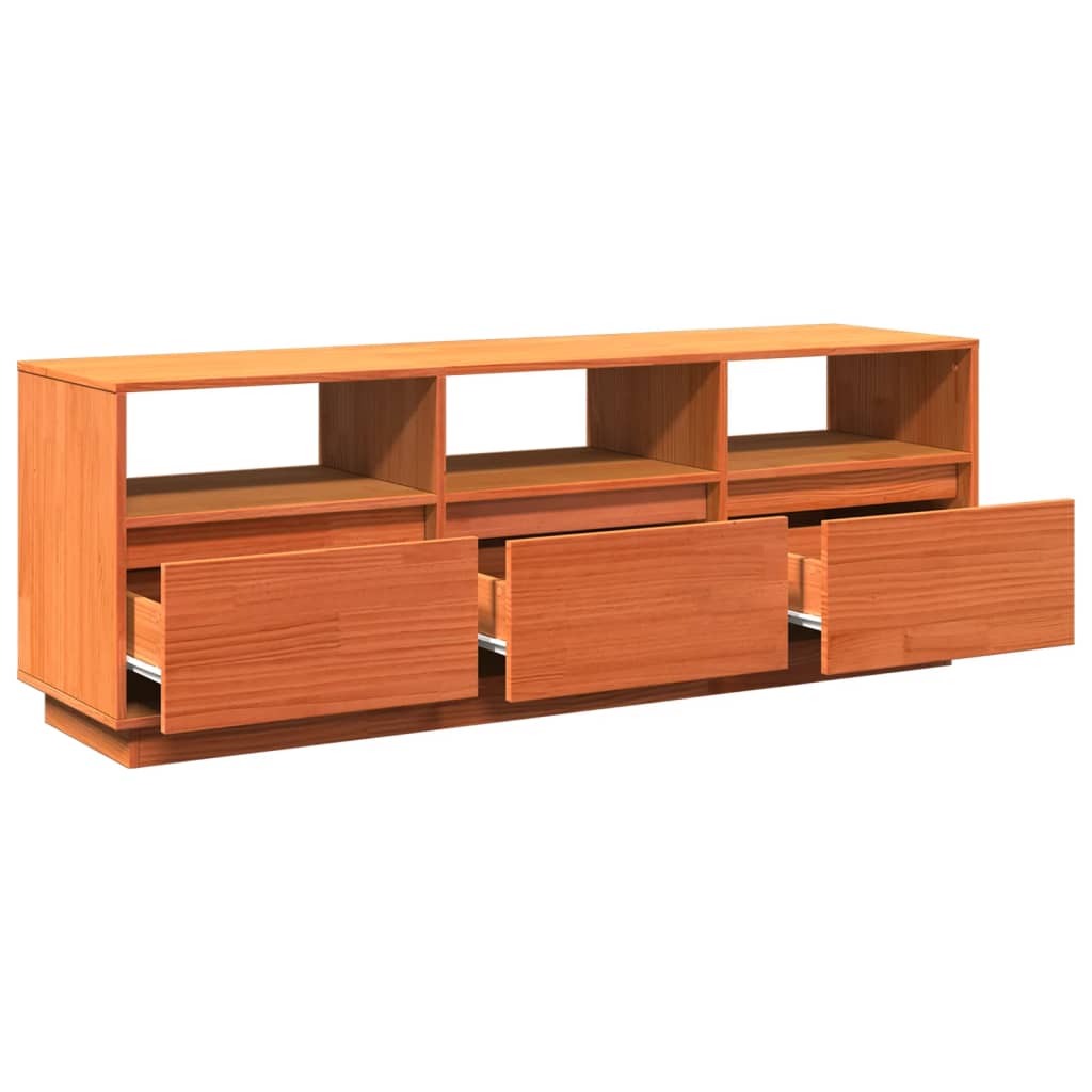 Tv-Meubel 140X37X50 Cm Massief Grenenhout