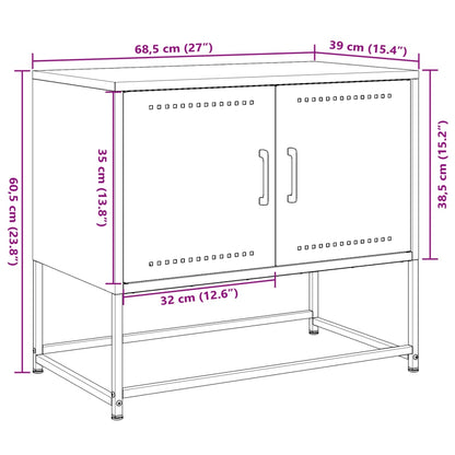 Tv-Meubel 68,5X39X60,5 Cm Staal Mosterd