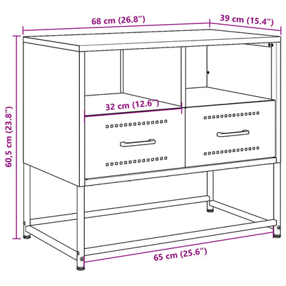 Tv-Meubel 68X39X60,5 Cm Staal Mosterd