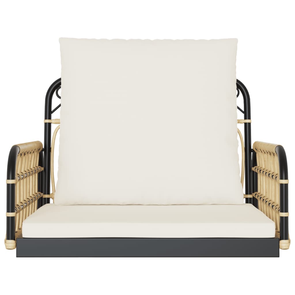 Schommelstoel Met Kussens Poly Rattan En Staal