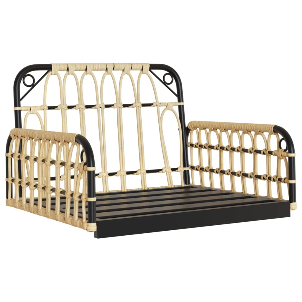 Schommelstoel Met Kussens Poly Rattan En Staal