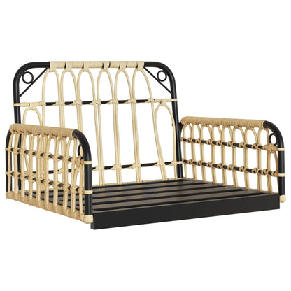 Schommelstoel Met Kussens Poly Rattan En Staal