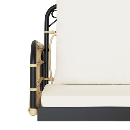 Schommelstoel Met Kussens Poly Rattan En Staal