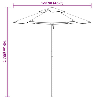 Parasol Voor Kinderen Met Houten Paal Ø120X140 Cm