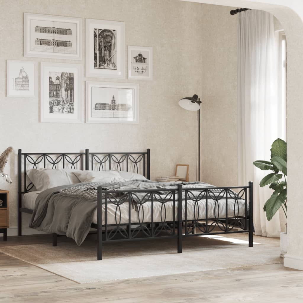 Bedframe Met Hoofd- En Voeteneinde Metaal