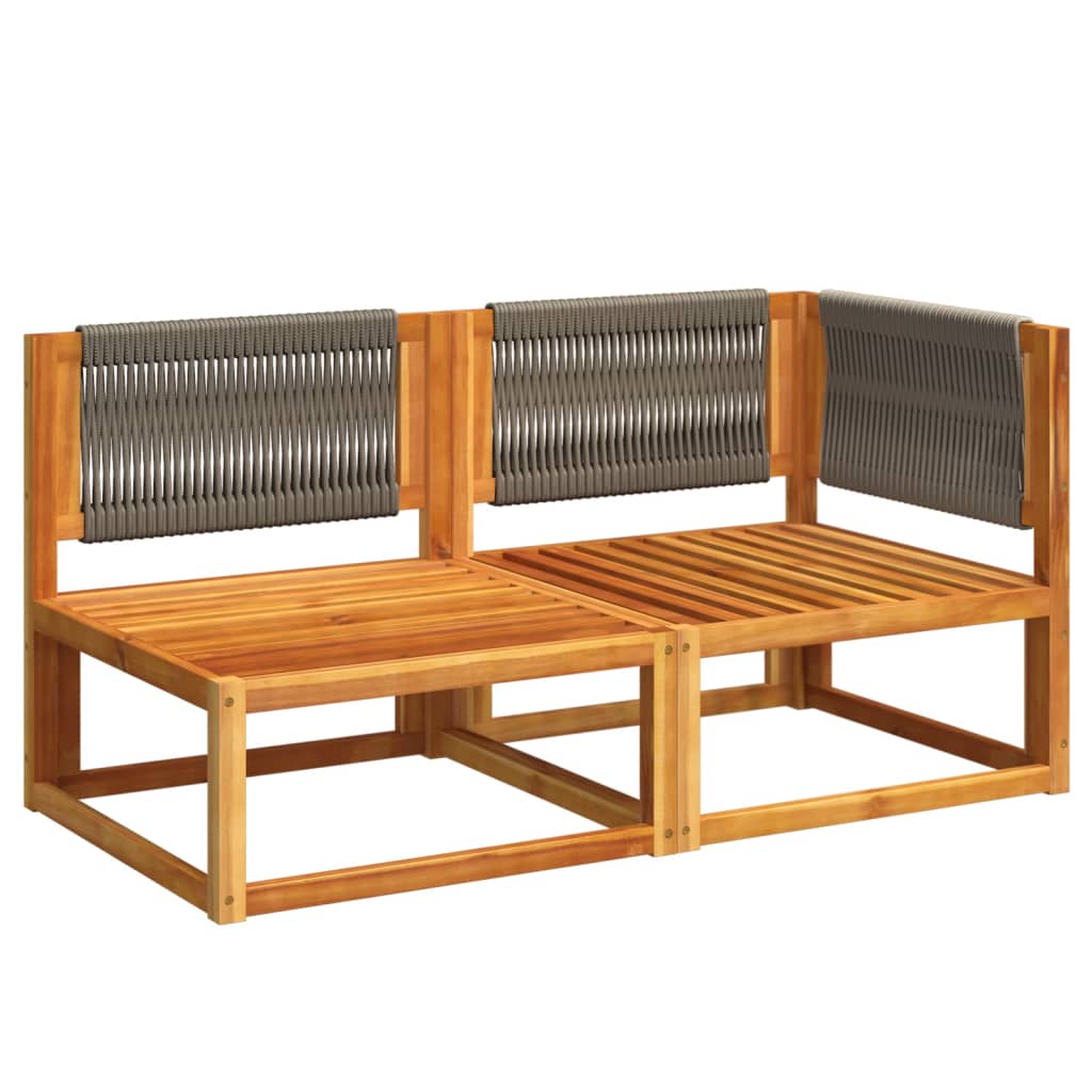 Tuinbank 2-Zits Met Kussens Massief Acaciahout