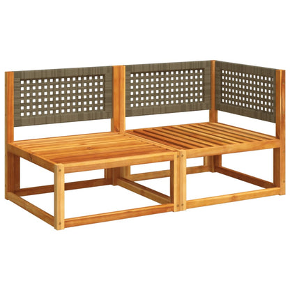 Tuinbank 2-Zits Met Kussens Massief Acaciahout