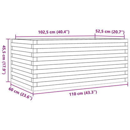 Plantenbak 110X60X45,5 Cm Geïmpregneerd Grenenhout Naturel Geïmpregneerd