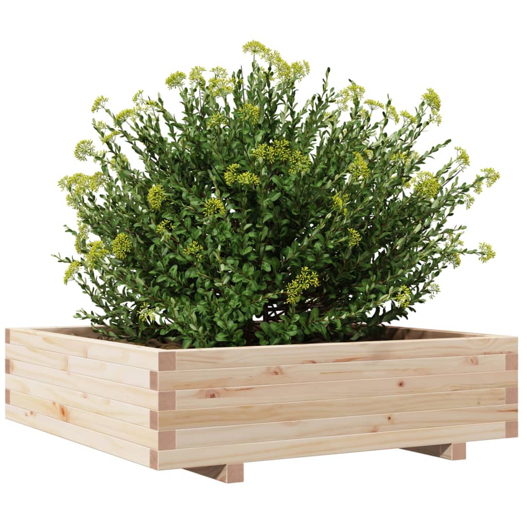 Plantenbak 90X90X26,5 Cm Massief Grenenhout