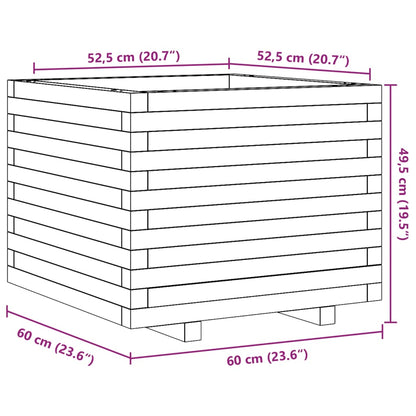 Plantenbak 60X60X49,5 Cm Massief Grenenhout Zand