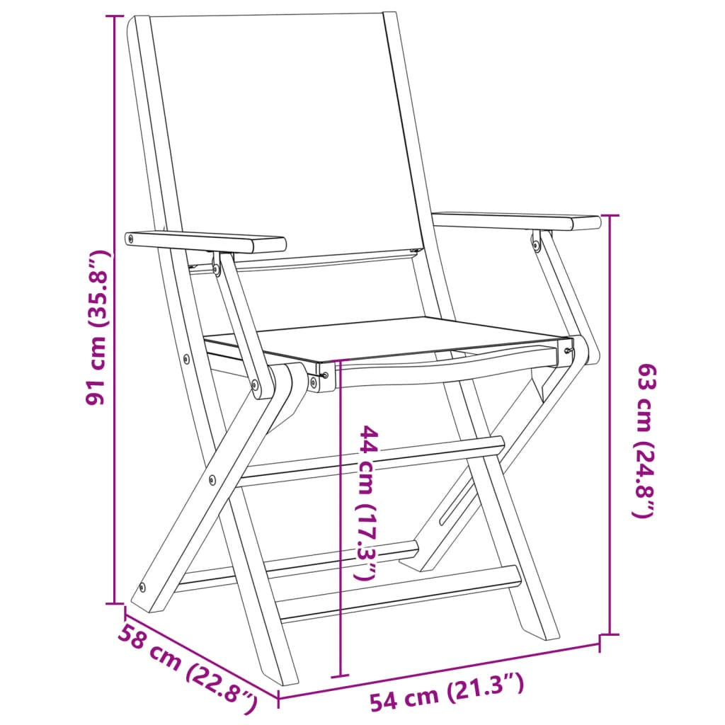 5-Delige Tuinset Massief Hout En Stof Wit