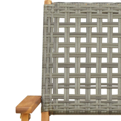 7-Delige Tuinset Poly Rattan En Massief Hout