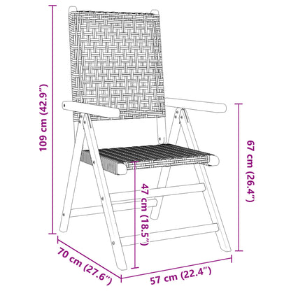 7-Delige Tuinset Poly Rattan En Massief Hout