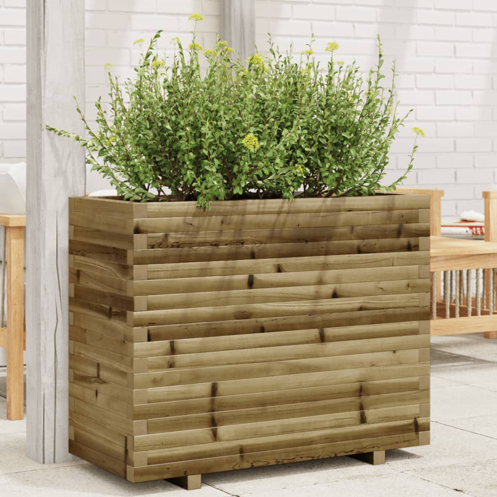 Plantenbak 110X60X45,5 Cm Geïmpregneerd Grenenhout Naturel Geïmpregneerd