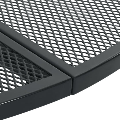 3-Delige Tuinset Stapelbaar Gepoedercoat Staal Antracietkleur