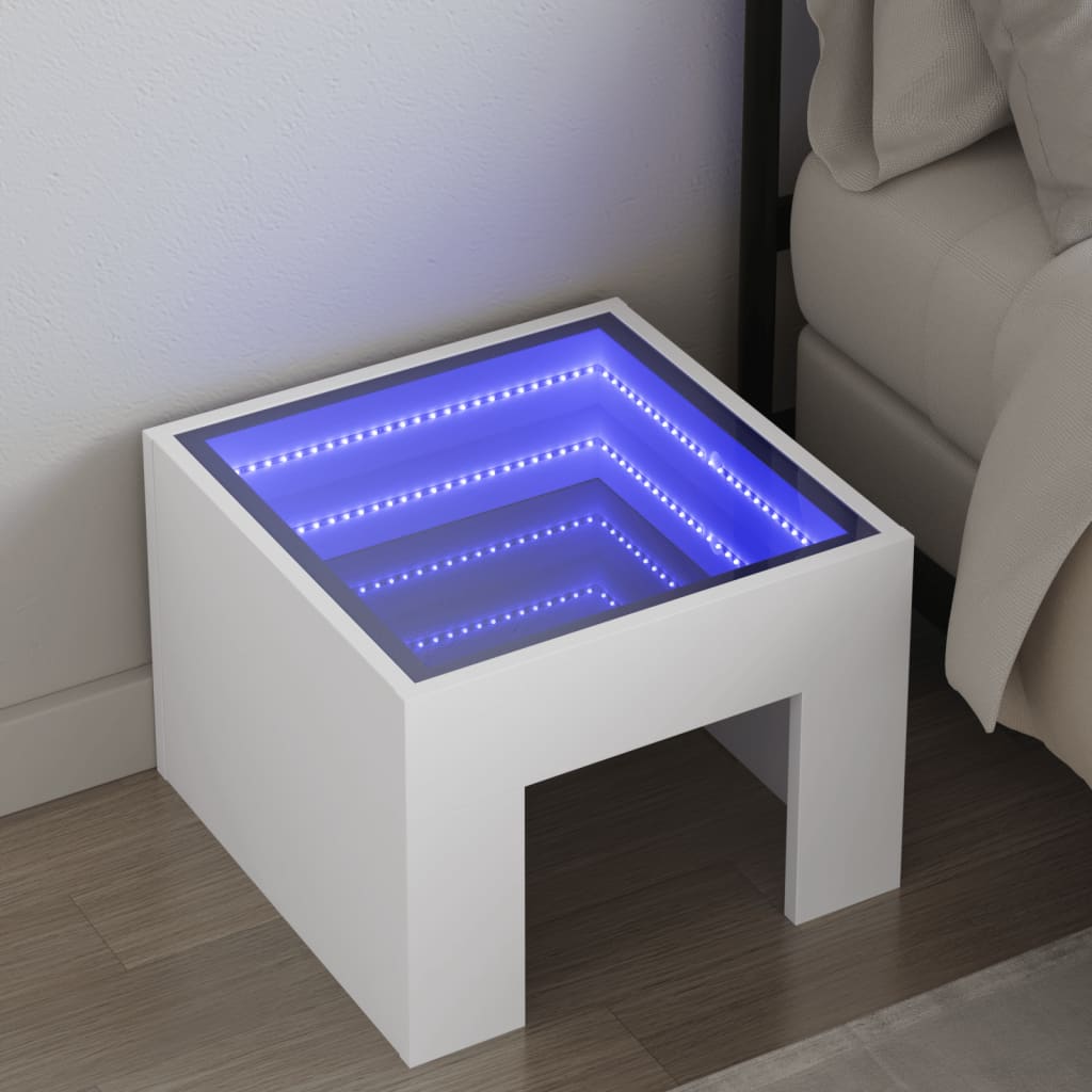 Nachtkastje Met Infinity Led 40X40X30 Cm Ig