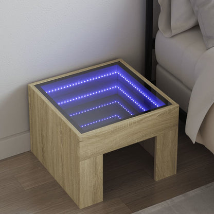 Nachtkastje Met Infinity Led 40X40X30 Cm Ig