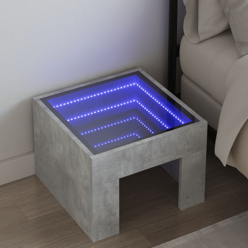 Nachtkastje Met Infinity Led 40X40X30 Cm Ig