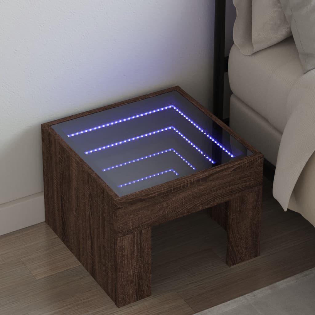 Nachtkastje Met Infinity Led 40X40X30 Cm Ig