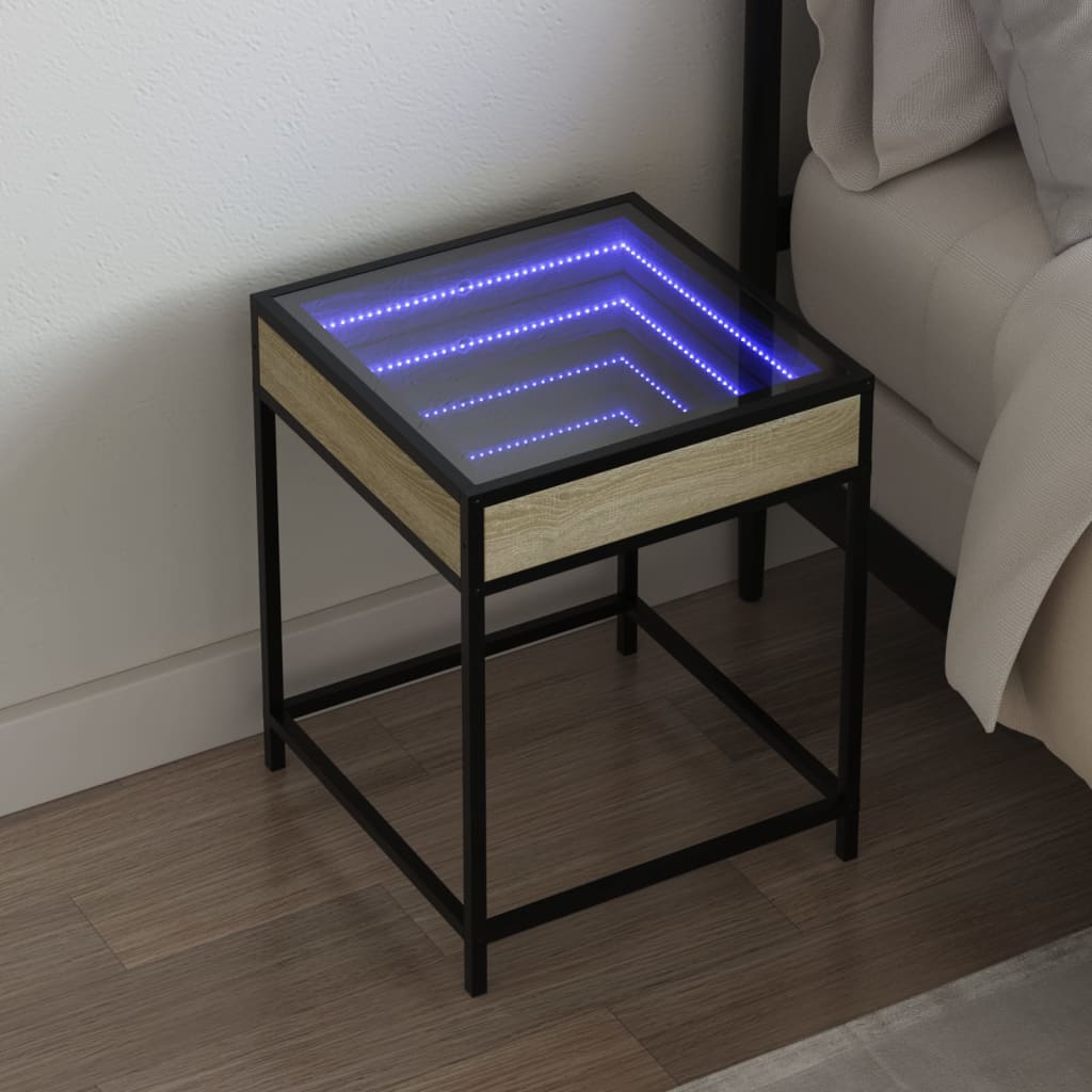 Nachtkastje Met Infinity Led 40X40X51 Cm Ig