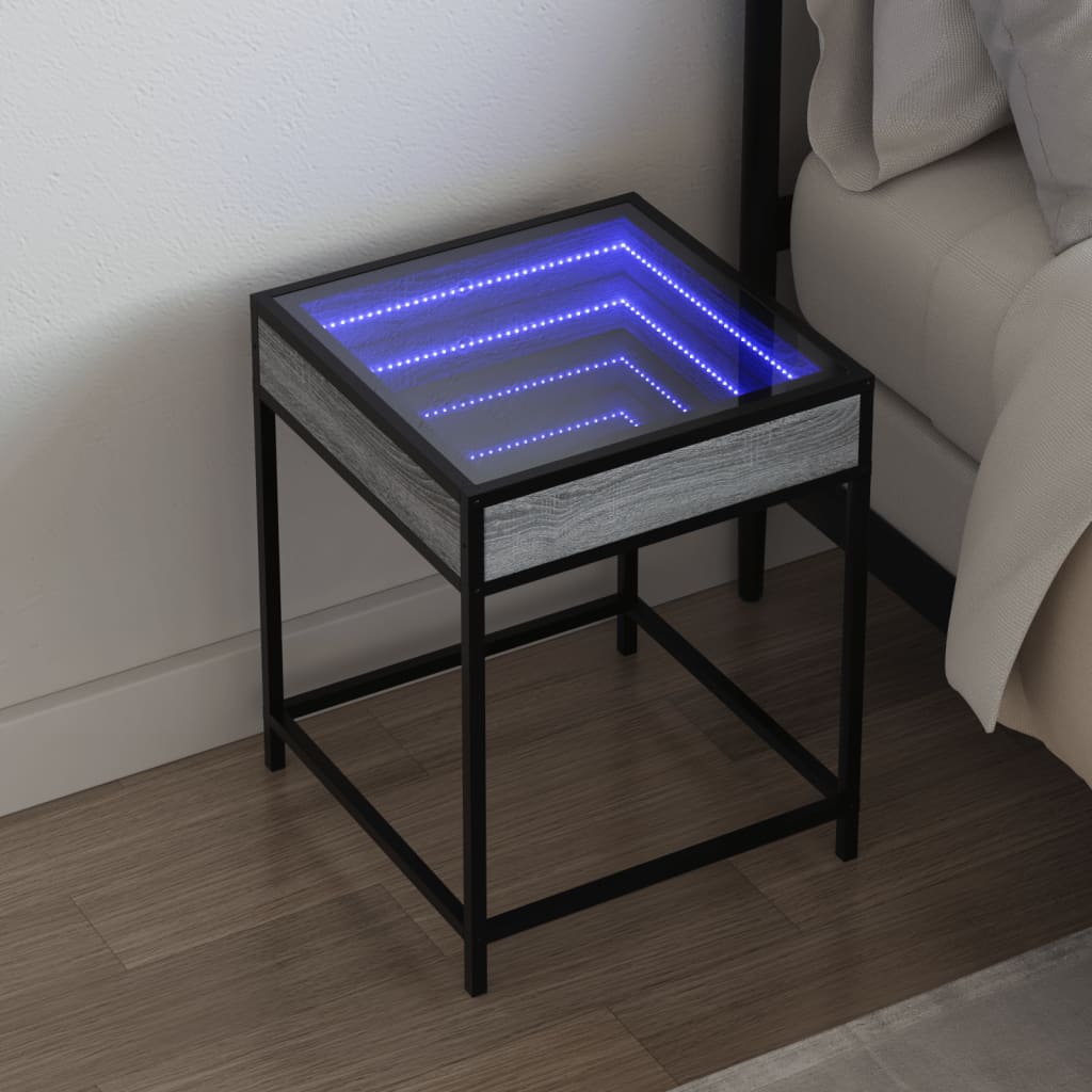 Nachtkastje Met Infinity Led 40X40X51 Cm Ig