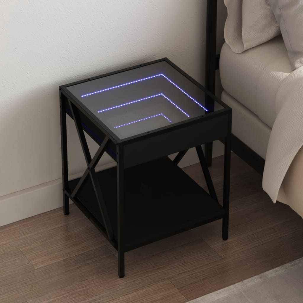 Nachtkastje Met Infinity Led 40X40X49 Cm Kleurig