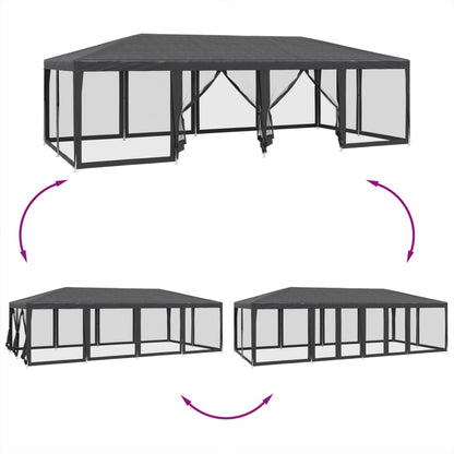 Partytent Met 12 Mesh Zijwanden Hdpe Kleurig