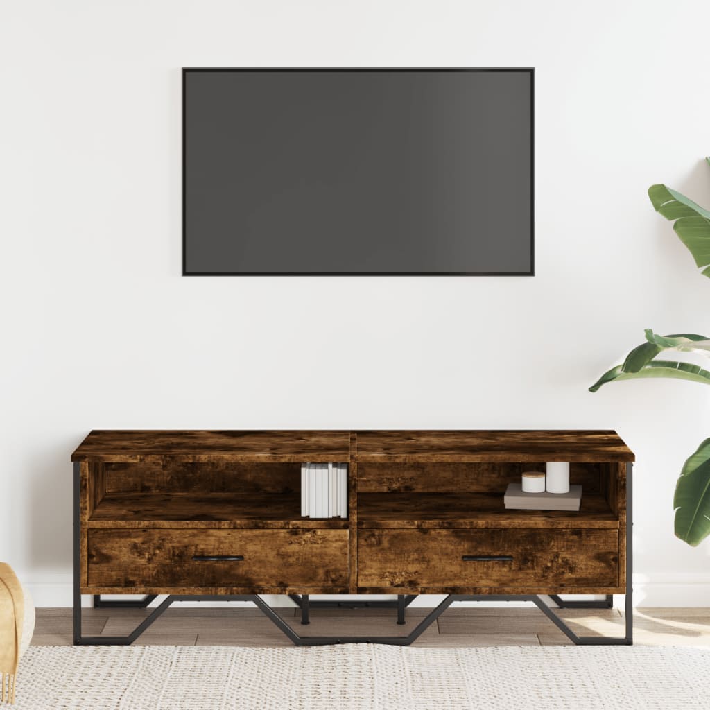 Tv-Meubel 122X34X41 Cm Bewerkt Hout Kleurig