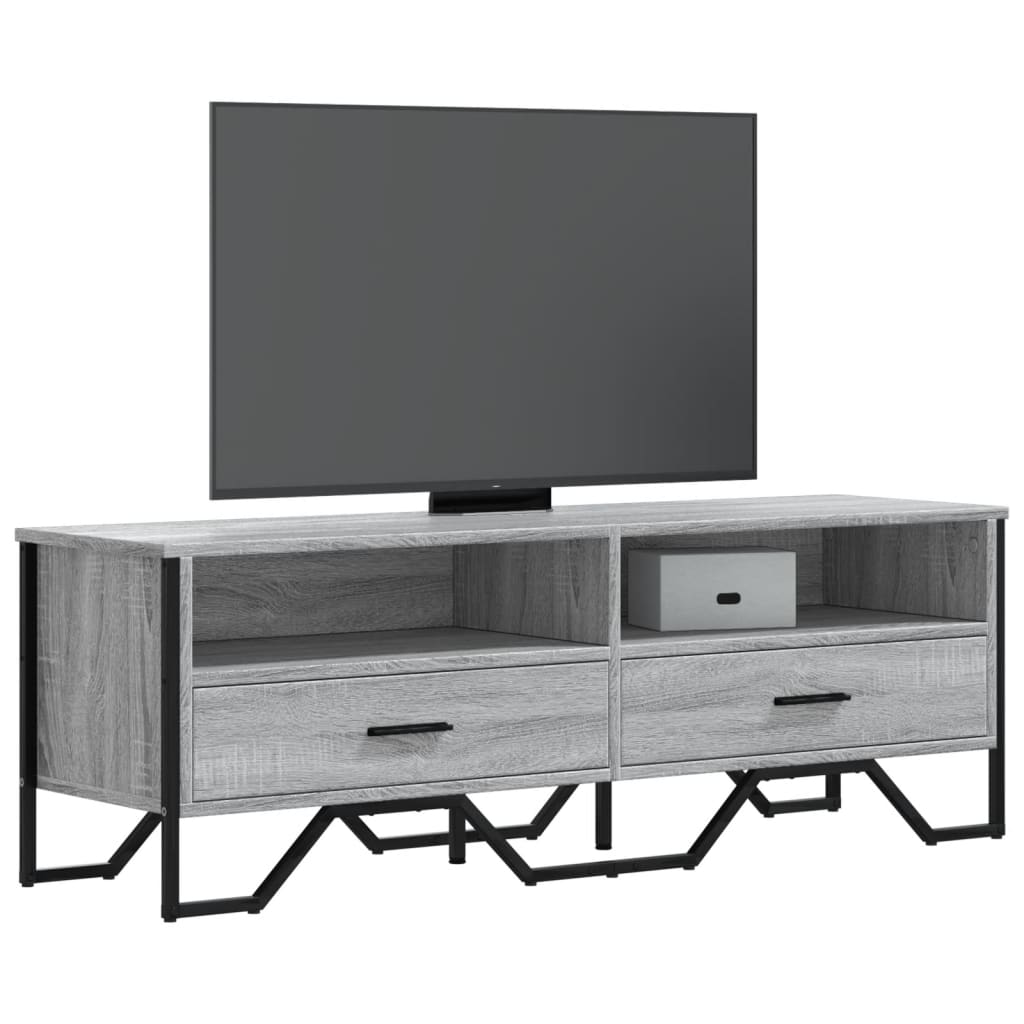 Tv-Meubel 122X34X41 Cm Bewerkt Hout Kleurig